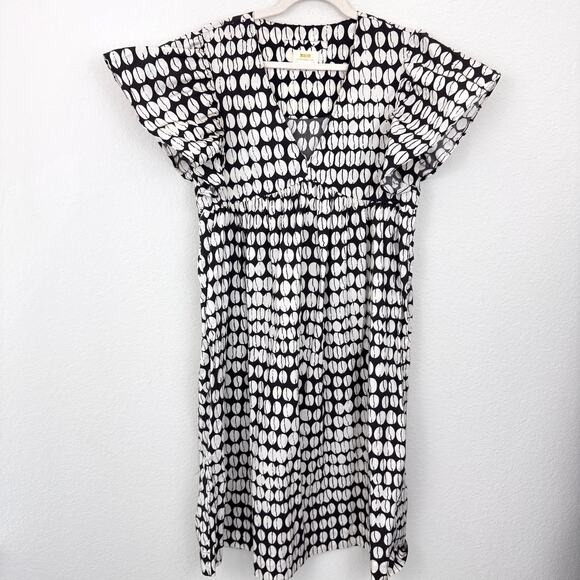 Maeve Dresses & Skirts - Anthro Maeve Womens Printed Flutter Sleeve Babydoll Midi Dress Size M Cotton